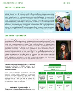 La Paz Scholarship Profile