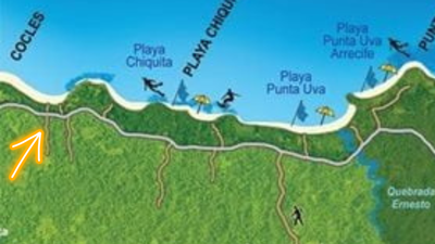Ole Caribe Property Arrow on map.png