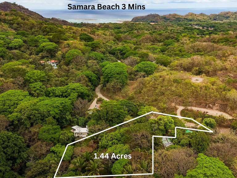 Samara Woods Lot 2A - 1.44 acre Jungle Lot in Gated Community: Countryside Home Construction Site For Sale in Playa Samara