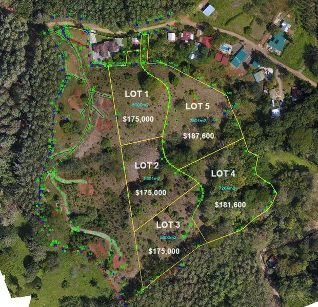 Lotes Alto Domingo - 5 Spacious Residential Lots with Forest and Mountain Vistas, Just 10 Minutes from the Beach: Mountain Home Construction Site For Sale in Sámara