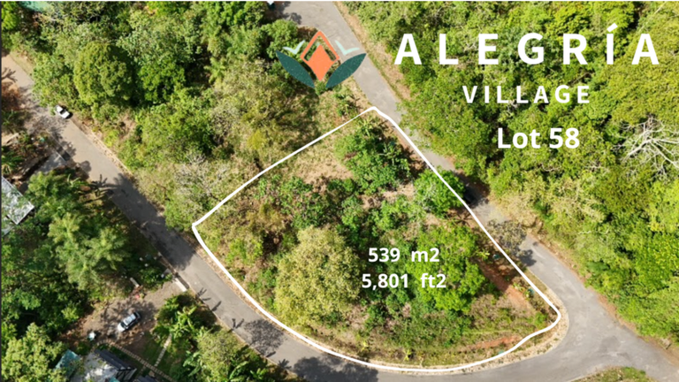 LOTE 18 Alegria Vilage: Beautiful lot for sale in Alegria Village (5801 sq.ft)