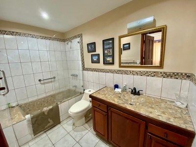 Bathroom of This Ocean Front Sunset View Condo 