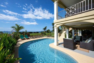 Pool and Lounging Area of Luxury 7 Bedroom Oceanfront Residence in Guanacaste, Costa Rica