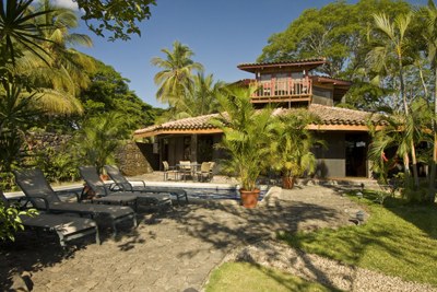 Exterior and Lounging Area of Luxury 5 Bedroom Oceanfront Residence in Guanacaste, Costa Rica