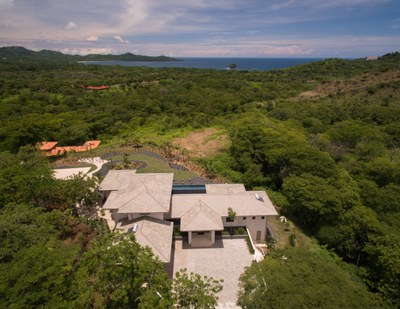 Aerial View of Luxury 5 Bedroom Villa with Panoramic Pacific Ocean View in Guanacaste, Costa Rica 