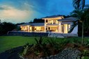 Dusk View of Villa and Pool of Luxury 5 Bedroom Villa with Panoramic Pacific Ocean View in Guanacaste, Costa Rica 