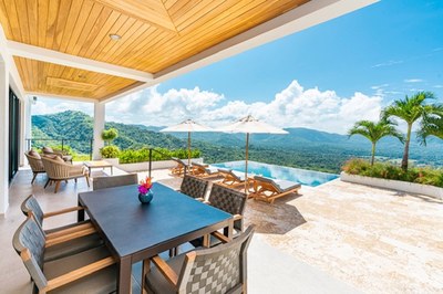 Outside Dining Area of Modern Luxury 4 Bedroom  Ocean View Villa in Guanacaste, Costa Rica