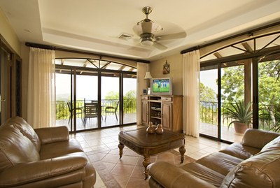 Living Area of Luxury 4 Bedroom Ocean View Villa in Guanacaste, Costa Rica