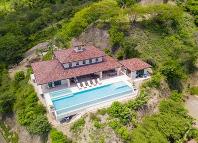 Areal View of Luxurious Ocean View Villa in Flamingo, Guanacaste