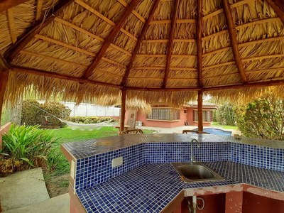 Outside Kitchen of Charming Residence with Private Pool in Potrero, Guanacaste