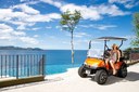 Golf Cart of Modern Luxury Multiple Ocean View condominium for rent in flamingo, Costa Rica