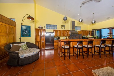 Living Area of Ocean View and Ocean Access Villa on Playa Potrero, Guanacaste