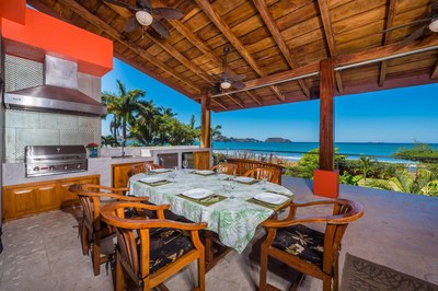 Outside Dining of Ocean View and Ocean Access Villa on Playa Potrero, Guanacaste
