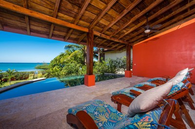 Pool Terrace of Ocean View and Ocean Access Villa on Playa Potrero, Guanacaste