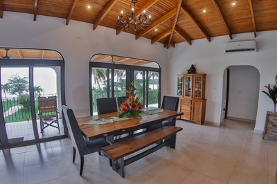 Living Area of Ocean Front Villa with Private Pool for Rent in Playa Potrero