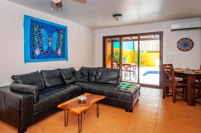 Living Area of Charming Cozy Home with Private Pool in Potrero 