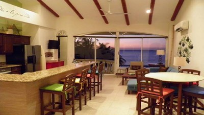 Kitchen of Beachfront Apartment for Rent in Potrero, Guanacaste