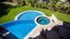 Pool Area of Beachfront Ocean View Luxury Mansion in Playa Flamingo