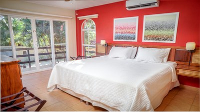 Bedroom of Beautiful 3 Bedroom Home with Private Pool Walking Distance from Beach in Potrero