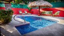 Pool Area of Beautiful 3 Bedroom Home with Private Pool Walking Distance from Beach in Potrero