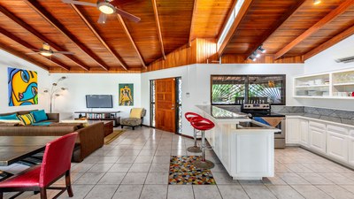 Kitchen of Luxury Cliffside Ocean Access Villa in Flamingo