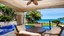 Terrace of Amazing 6 Bedroom Luxury  Oceanfront Villa directly on Flamingo Beach 