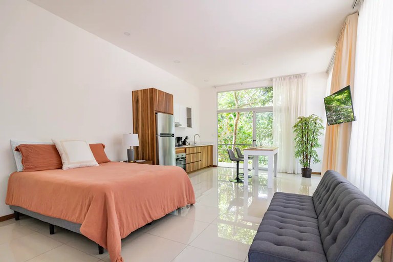 Guana 1 Jungle Riverside: Contemporary Modern 1 Bed 1 Bath Riverfront Residence for Rent in Surfside / Playa Potrero
