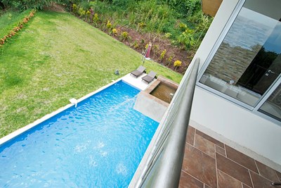 Pool - Luxury house for sale with ocean view in Paquera Costa Rica, magnificent community to live with the family