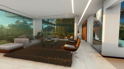 Living room - Luxury house for sale with ocean view in Paquera Costa Rica, magnificent community to live as a family
