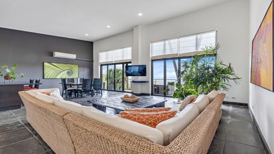 Luxury living room, Panoramic Suites for sale in Manuel Antonio Costa Rica nature reserve