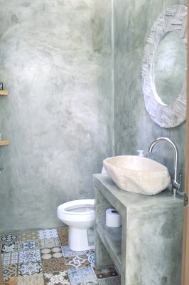 Half Bathroom. Rainforest dream house for sale in Costa Rica's Central Pacific Coast