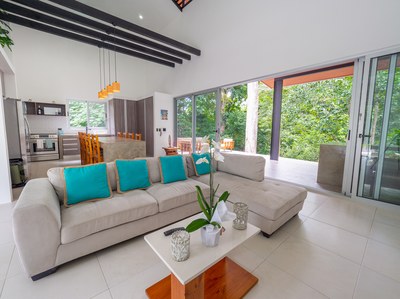 Living Room. Rainforest dream house for sale in Costa Rica Near the Coast