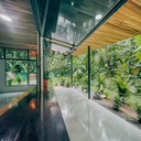 Indoor space connected to outdoor patio space