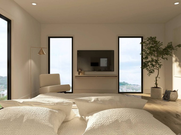 Escazú #01: Descubre el lujo y la modernidad en este espectacular apartamento de 2 habitaciones en venta con vista a las montañas en exclusivo sector de Escazú