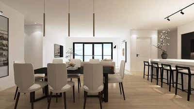 Escazú Lifestyle – Lujoso apartamento en venta en el sector San Rafael de Escazú – Sala Comedor con hermosos diseño y gran iluminación natural